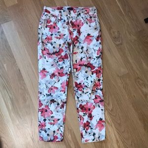 NYDJ floral crop pant sz 4